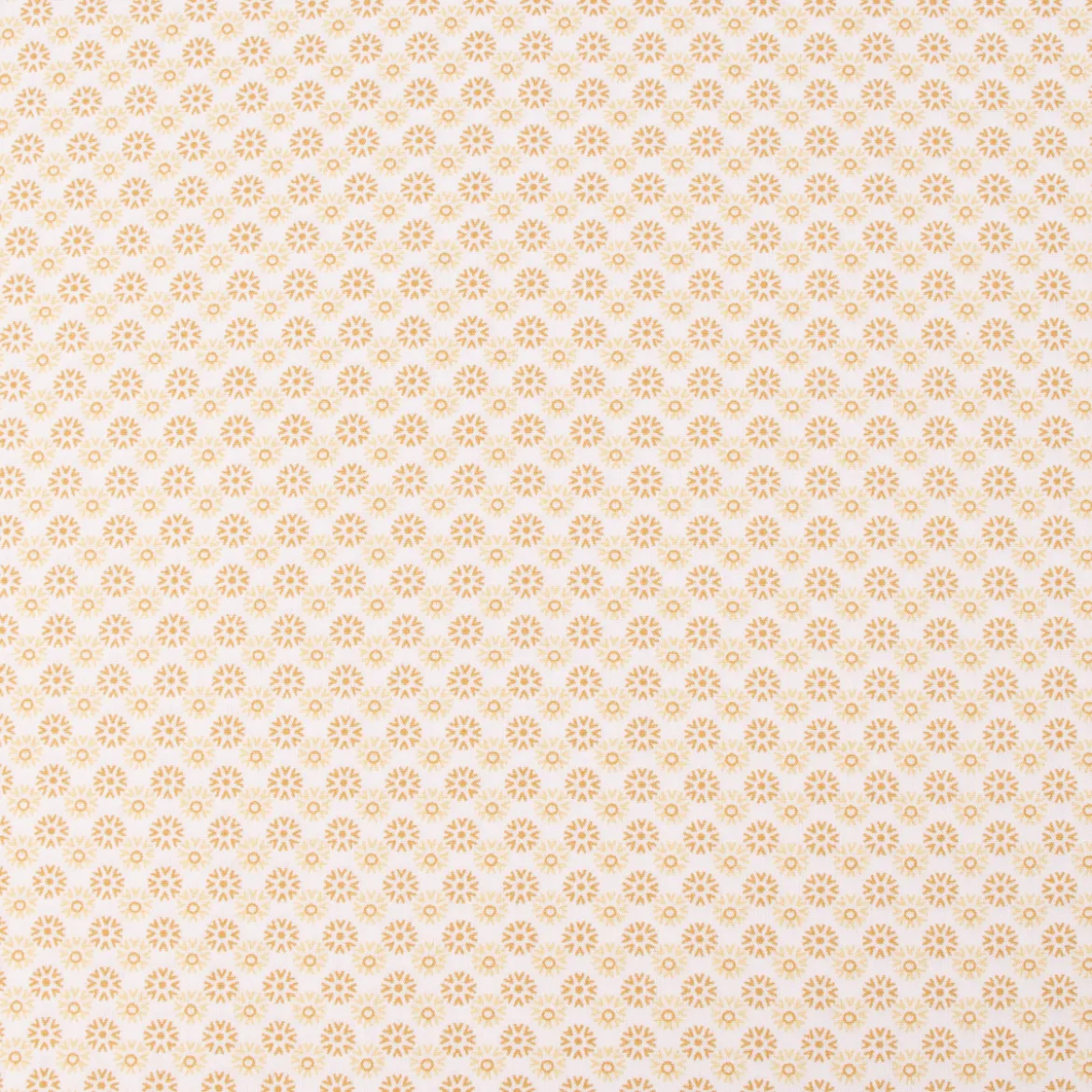 Baumwollstoff Popeline Minimals Blümchen Kreis-Ornamente weiß gelb 1,48m Breite