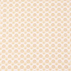 Baumwollstoff Popeline Minimals Blümchen Kreis-Ornamente weiß gelb 1,48m Breite