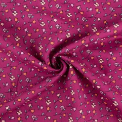 Baumwollstoff Popeline Mini Blümchen fuchsia 1,48m Breite