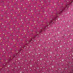 Baumwollstoff Popeline Mini Blümchen fuchsia 1,48m Breite