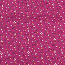 Baumwollstoff Popeline Mini Blümchen fuchsia 1,48m Breite