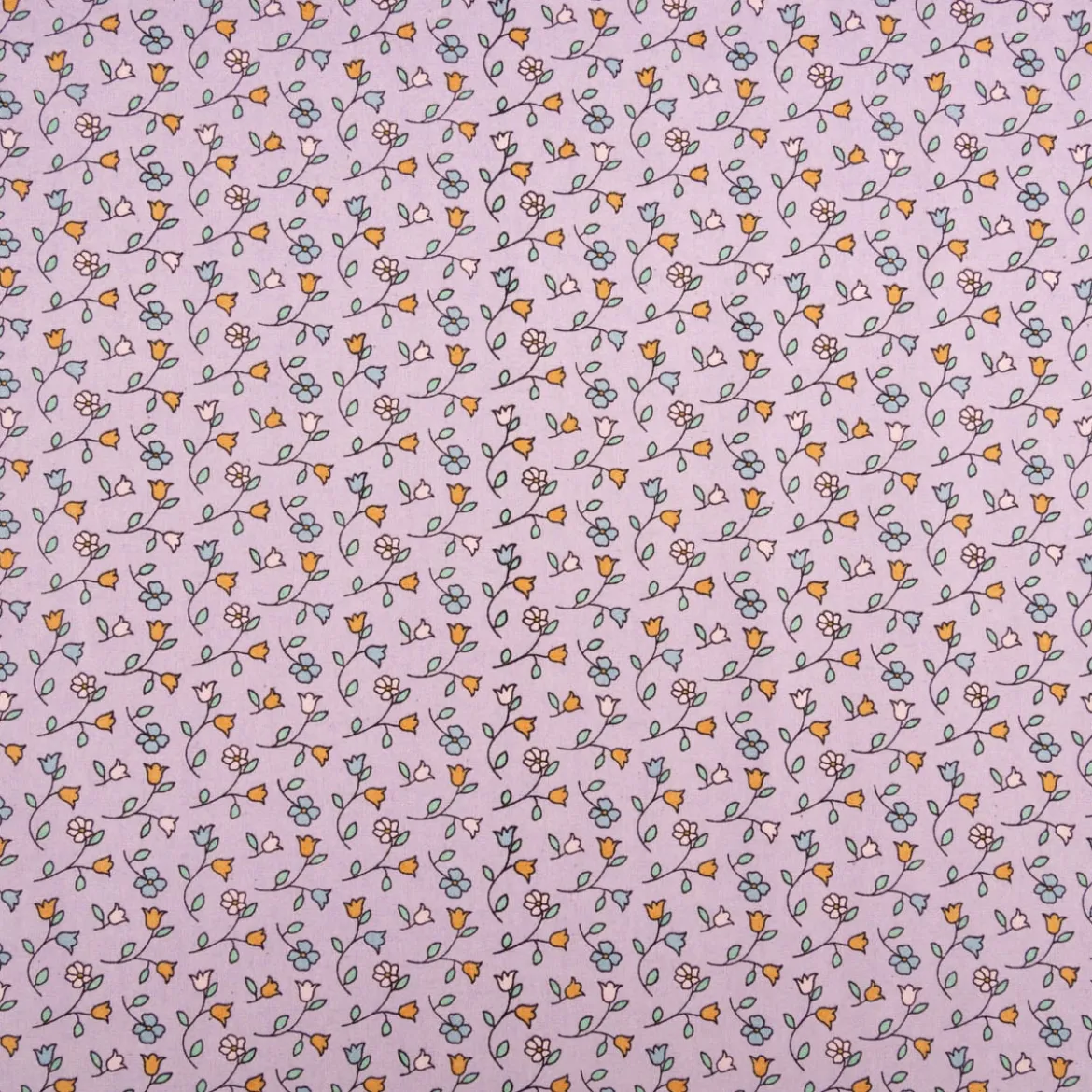 Baumwollstoff Popeline Mini Blümchen lila 1,48m Breite
