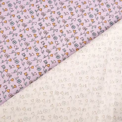 Baumwollstoff Popeline Mini Blümchen lila 1,48m Breite