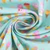 Baumwollstoff Popeline Peppa Wutz Schorsch Eis mint rosa braun gelb ocker 1,5m Breite