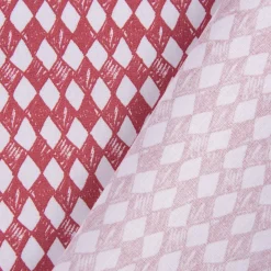 Baumwollstoff Popeline Raute beere weiß 1,50m Breite