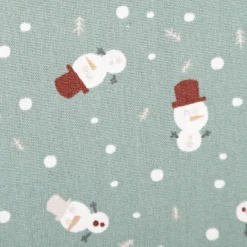 Baumwollstoff Popeline Schneemann mint – weich & pflegeleicht, 1,40 m Breite