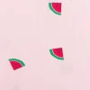 Baumwollstoff Popeline Stoff Wassermelone rosa grün 1,45m Breite