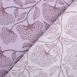 Baumwollstoff Popeline Stoff Blumen lila 1,45m Breite