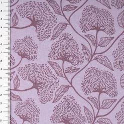 Baumwollstoff Popeline Stoff Blumen lila 1,45m Breite