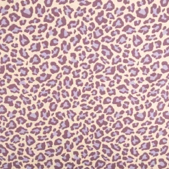 Baumwollstoff Popeline Stoff Leo beige lila 1,45m Breite