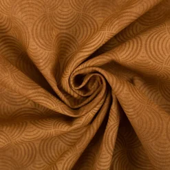 Baumwollstoff Popeline Stoff Bogen Serie Vintage Washed Braun 1,40m Breite