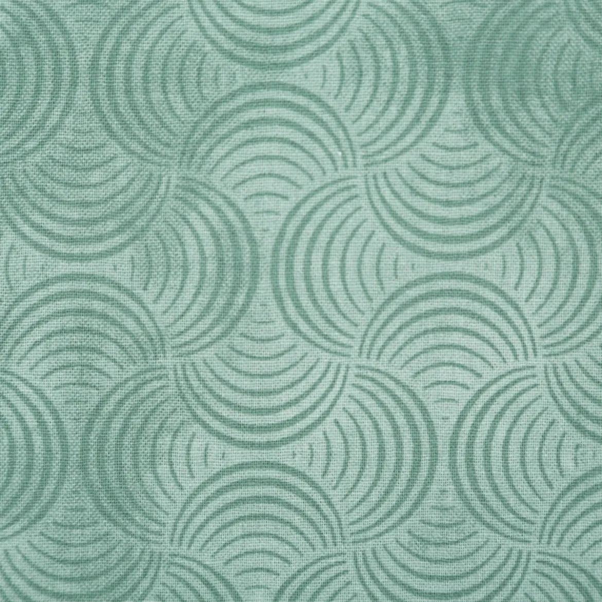 Baumwollstoff Popeline Stoff Bogen Serie Vintage Washed Mintgrün 1,40m Breite