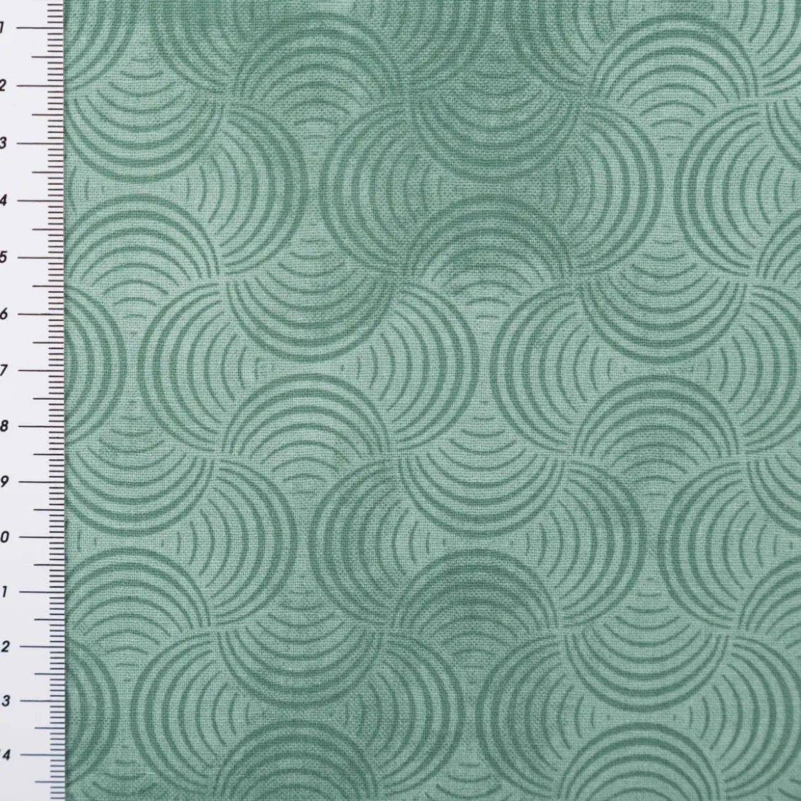 Baumwollstoff Popeline Stoff Bogen Serie Vintage Washed Mintgrün 1,40m Breite