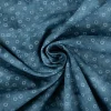 Baumwollstoff Popeline Stoff Kreise Serie Vintage Washed Petrolblau 1,40m Breite