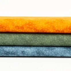 Baumwollstoff Popeline Stoff Kreise Serie Vintage Washed Petrolblau 1,40m Breite