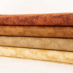 Baumwollstoff Popeline Stoff Kreise Serie Vintage Washed Beige-Gelb 1,40m Breite