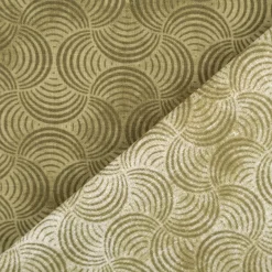 Baumwollstoff Popeline Stoff Bogen Serie Vintage Washed Dunkelgrün 1,40m Breite