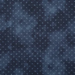 Baumwollstoff Popeline Stoff Pünktchen Serie Vintage Washed Marineblau 1,40m Breite