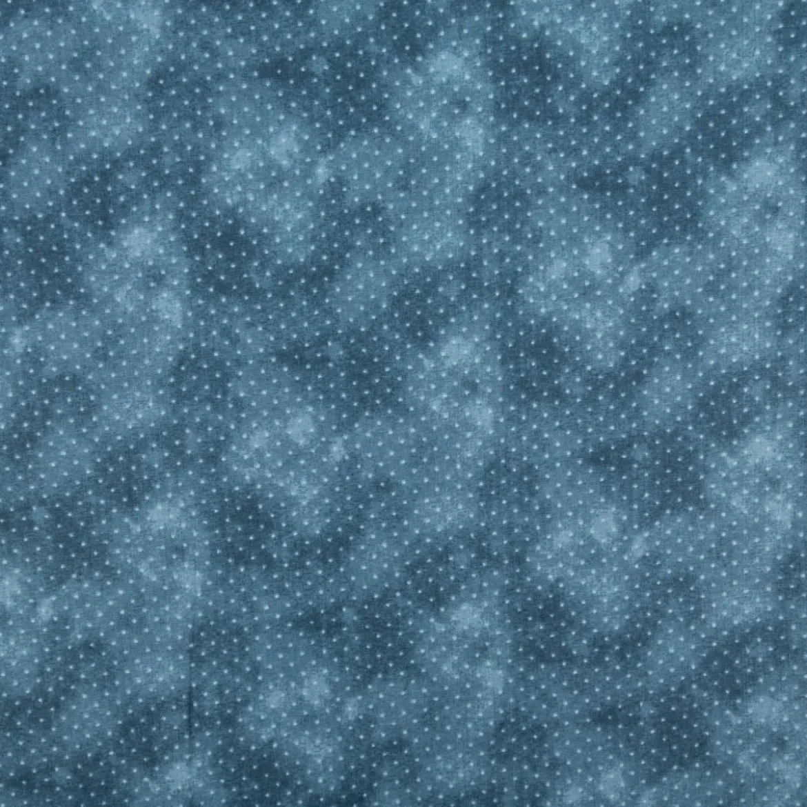 Baumwollstoff Popeline Stoff Pünktchen Serie Vintage Washed Petrolblau 1,40m Breite