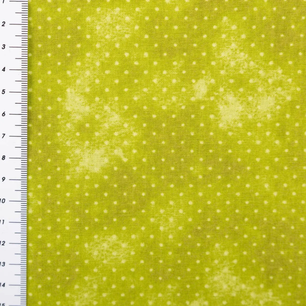 Baumwollstoff Popeline Stoff Pünktchen Serie Vintage Washed Grün 1,40m Breite
