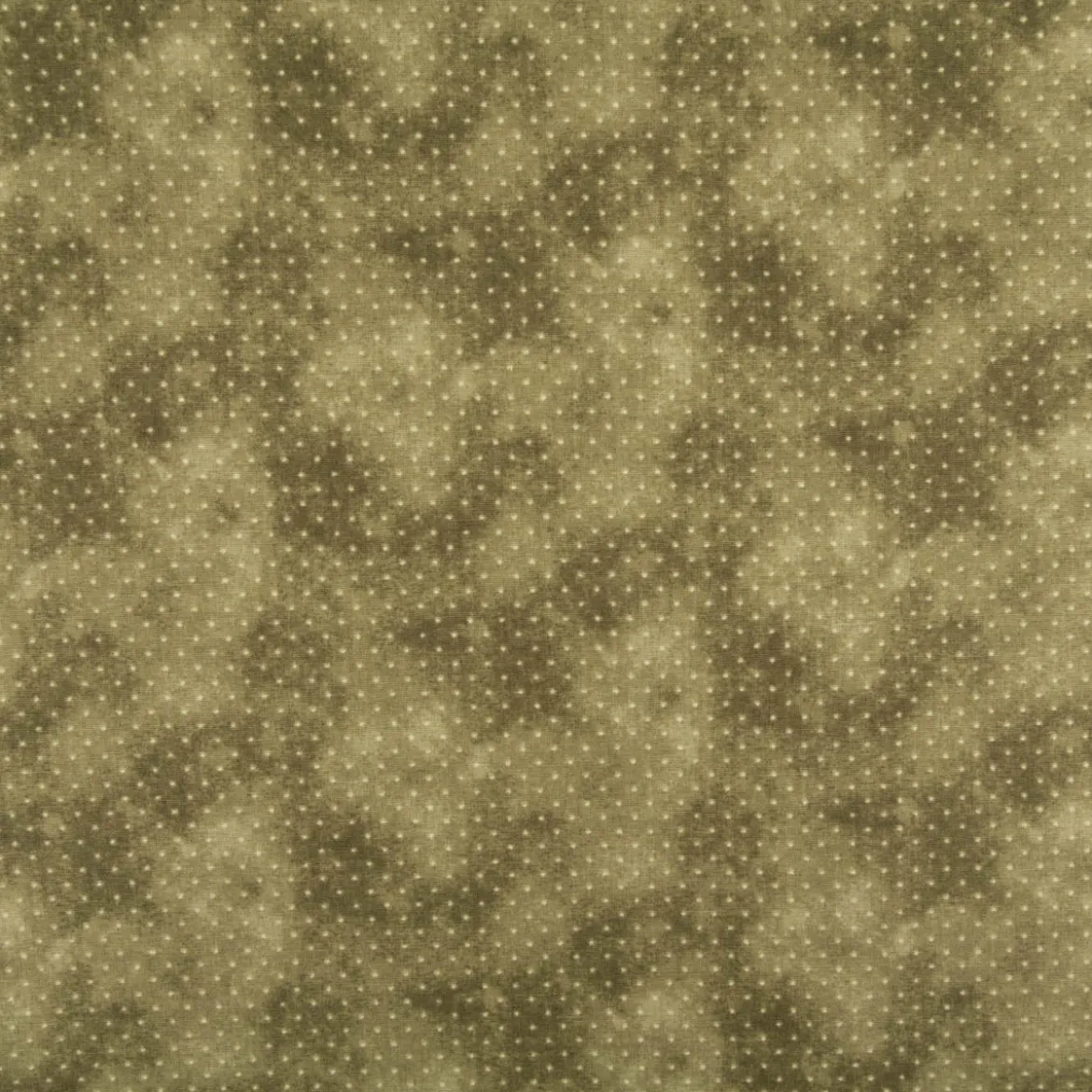 Baumwollstoff Popeline Stoff Pünktchen Serie Vintage Washed Olivgrün 1,40m Breite