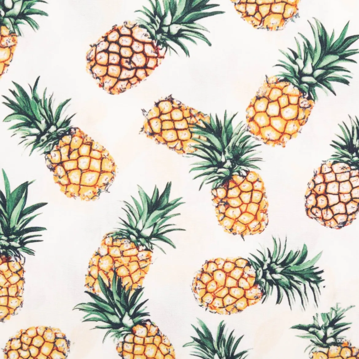 Baumwollstoff Popeline Stoff Ananas ecru gelb grün 1,40m Breite