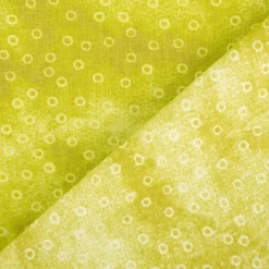 Baumwollstoff Popeline Stoff Kreise Serie Vintage Washed Grün 1,40m Breite