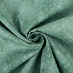 Baumwollstoff Popeline Stoff Kreise Serie Vintage Washed Mintgrün 1,40m Breite