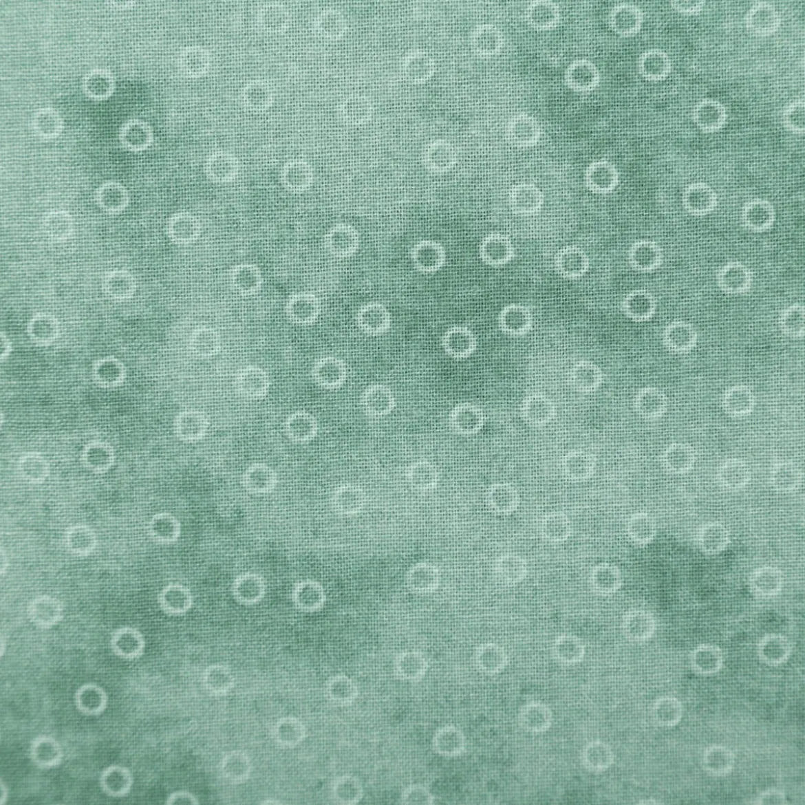 Baumwollstoff Popeline Stoff Kreise Serie Vintage Washed Mintgrün 1,40m Breite