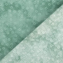 Baumwollstoff Popeline Stoff Kreise Serie Vintage Washed Mintgrün 1,40m Breite