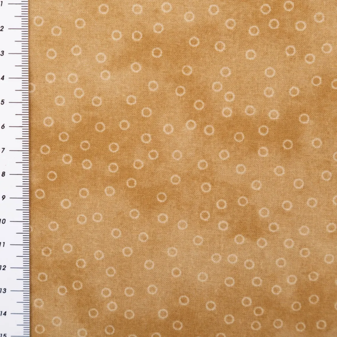 Baumwollstoff Popeline Stoff Kreise Serie Vintage Washed Beige 1,40m Breite