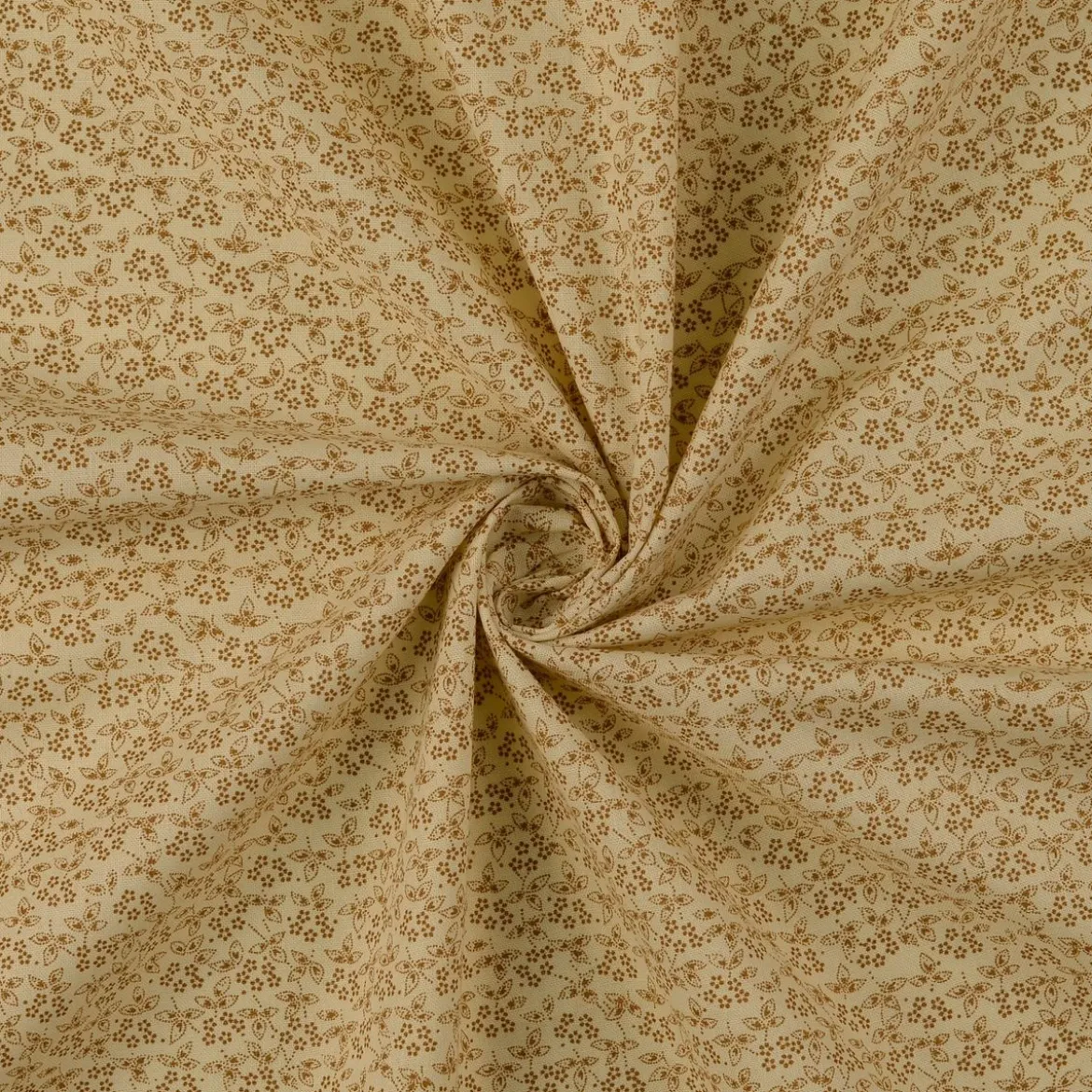 Baumwollstoff Popeline Stoff Allover Blümchen Serie Romantic Garden Beige 1,40m Breite