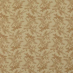Baumwollstoff Popeline Stoff Blumen und Blätter Serie Romantic Garden Beige 1,40m Breite