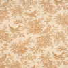 Baumwollstoff Popeline Stoff Vögel und Blumen Serie Romantic Garden Beige 1,40m Breite