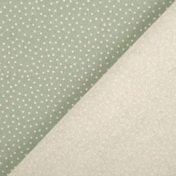 Baumwollstoff Popeline Stoff Pünktchen Serie Romantic Garden Mintgrün 1,40m Breite