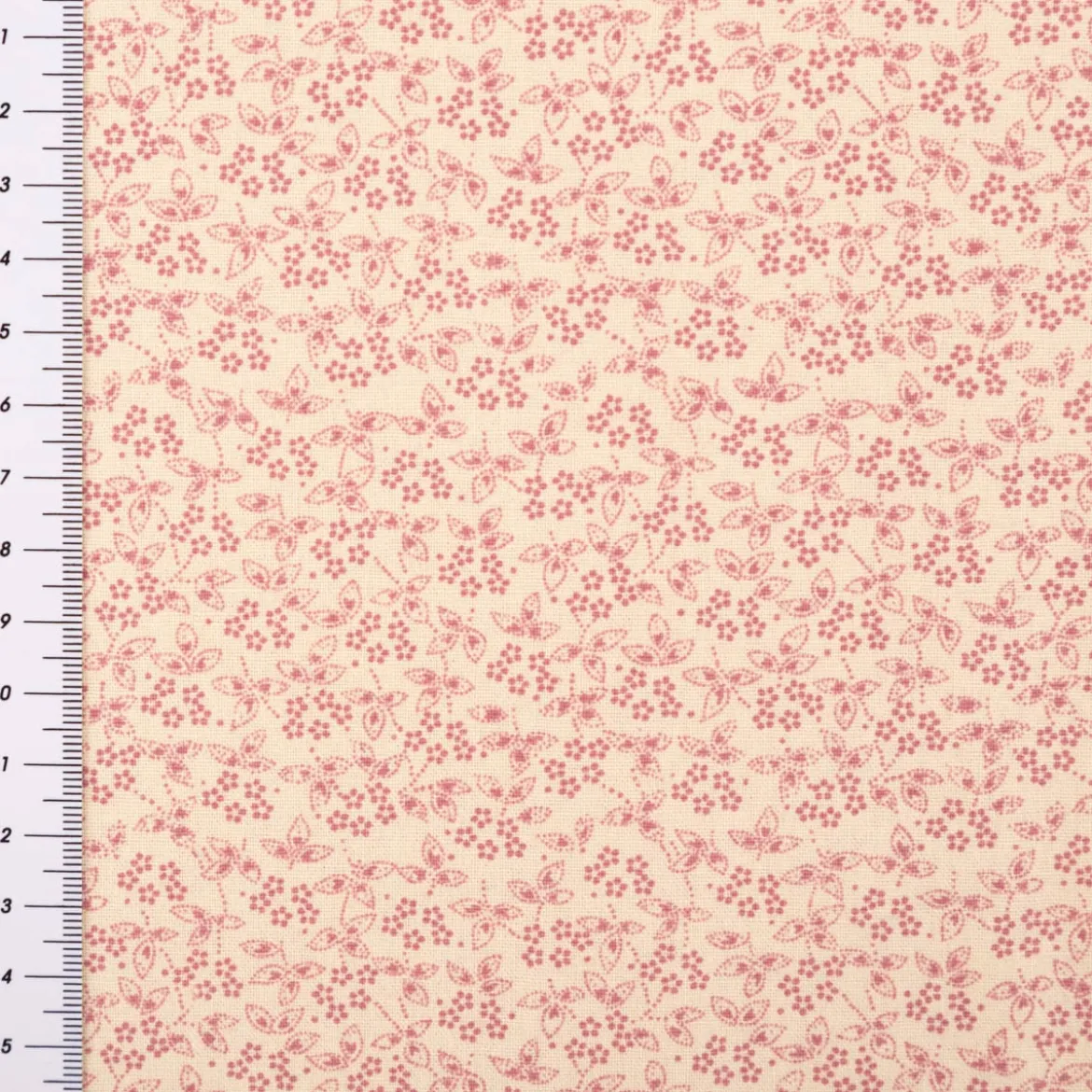 Baumwollstoff Popeline Stoff Allover Blümchen Serie Romantic Garden Altrosa 1,40m Breite