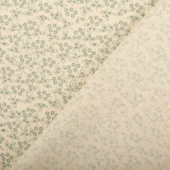 Baumwollstoff Popeline Stoff Allover Blümchen Serie Romantic Garden Mintgrün 1,40m Breite
