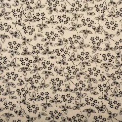 Baumwollstoff Popeline Stoff Allover Blümchen Serie Romantic Garden Schwarz 1,40m Breite