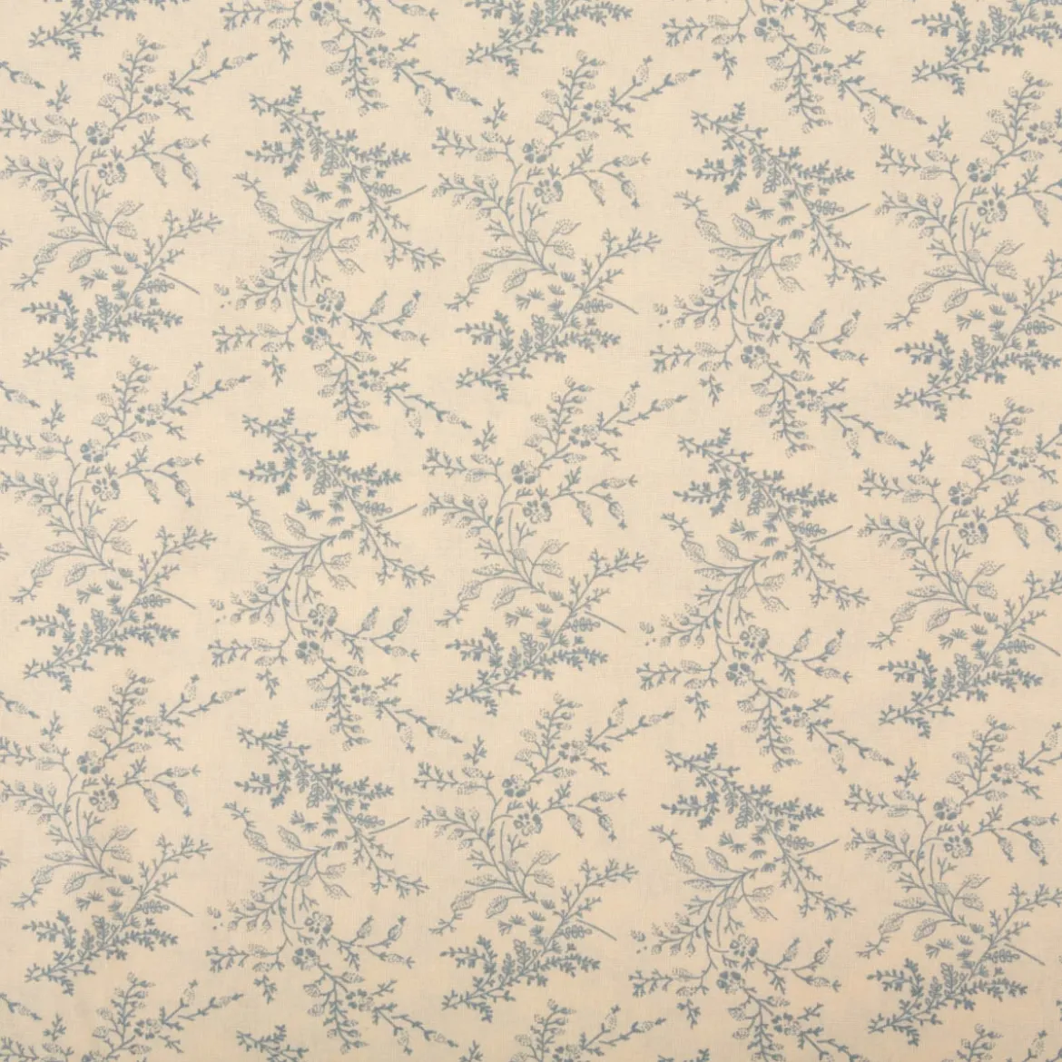 Baumwollstoff Popeline Stoff Blumen und Blätter Serie Romantic Garden Babyblau 1,40m Breite