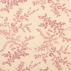 Baumwollstoff Popeline Stoff Blumen und Blätter Serie Romantic Garden Altrosa 1,40m Breite