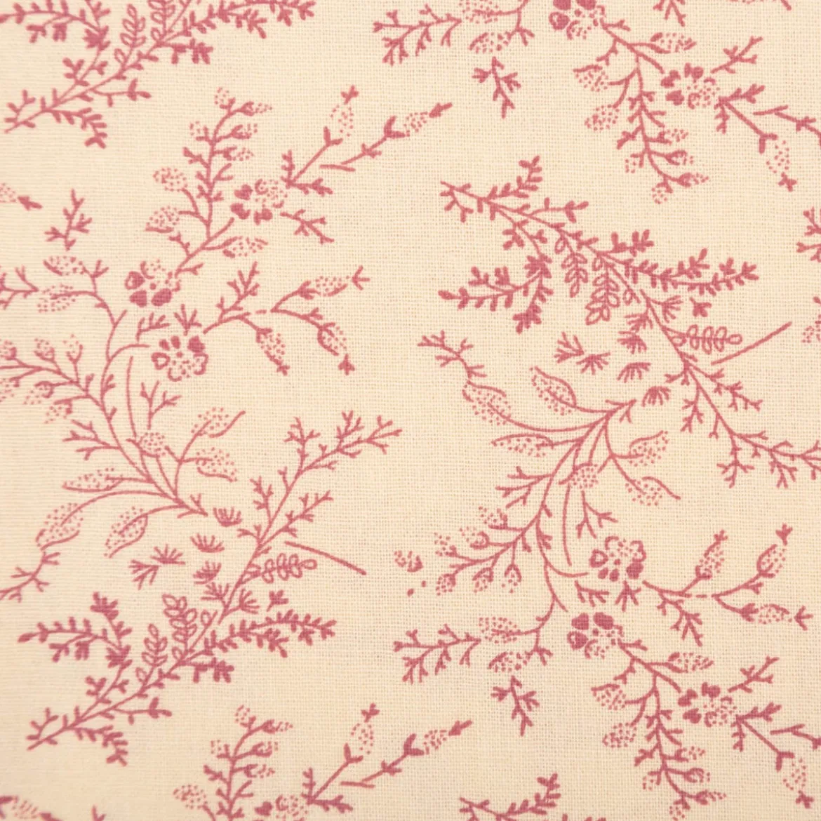 Baumwollstoff Popeline Stoff Blumen und Blätter Serie Romantic Garden Altrosa 1,40m Breite