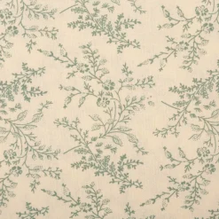 Baumwollstoff Popeline Stoff Blumen und Blätter Serie Romantic Garden Mintgrün 1,40m Breite