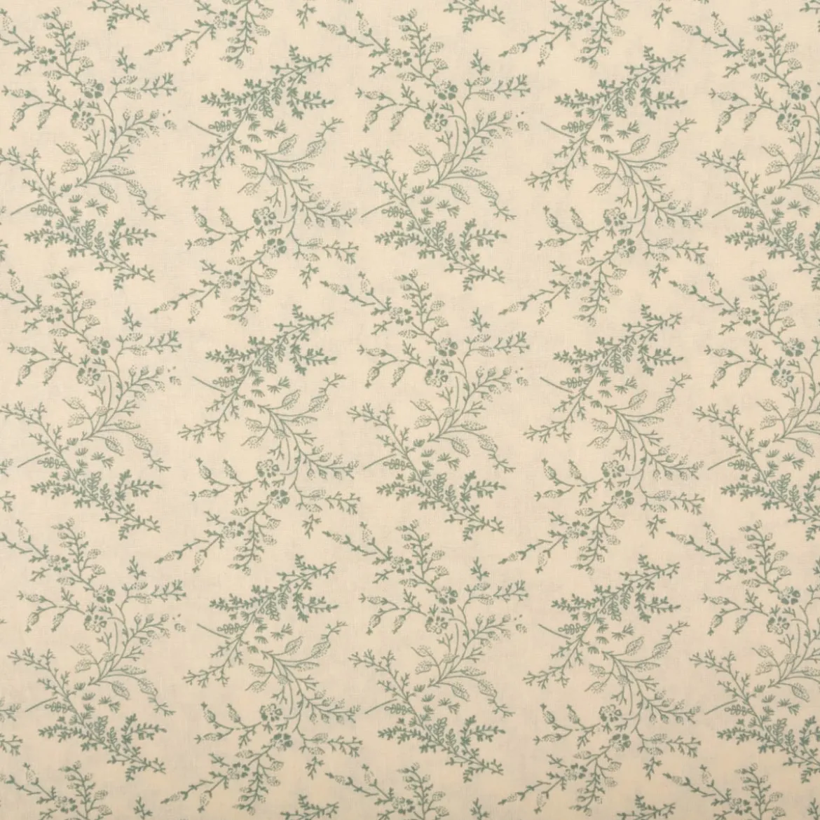 Baumwollstoff Popeline Stoff Blumen und Blätter Serie Romantic Garden Mintgrün 1,40m Breite