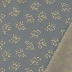 Baumwollstoff Popeline Stoff Blumenzweige Serie Romantic Garden Babyblau 1,40m Breite