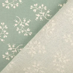 Baumwollstoff Popeline Stoff Blumenzweige Serie Romantic Garden Mintgrün 1,40m Breite