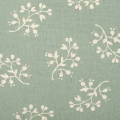 Baumwollstoff Popeline Stoff Blumenzweige Serie Romantic Garden Mintgrün 1,40m Breite