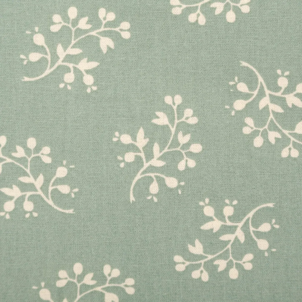 Baumwollstoff Popeline Stoff Blumenzweige Serie Romantic Garden Mintgrün 1,40m Breite