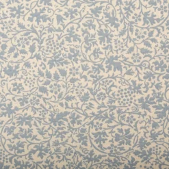 Baumwollstoff Popeline Stoff Allover Blätterranken Serie Romantic Garden Babyblau 1,40m Breite
