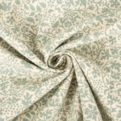 Baumwollstoff Popeline Stoff Allover Blätterranken Serie Romantic Garden Mintgrün 1,40m Breite