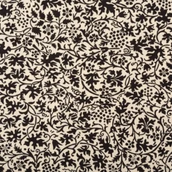 Baumwollstoff Popeline Stoff Allover Blätterranken Serie Romantic Garden Schwarz 1,40m Breite